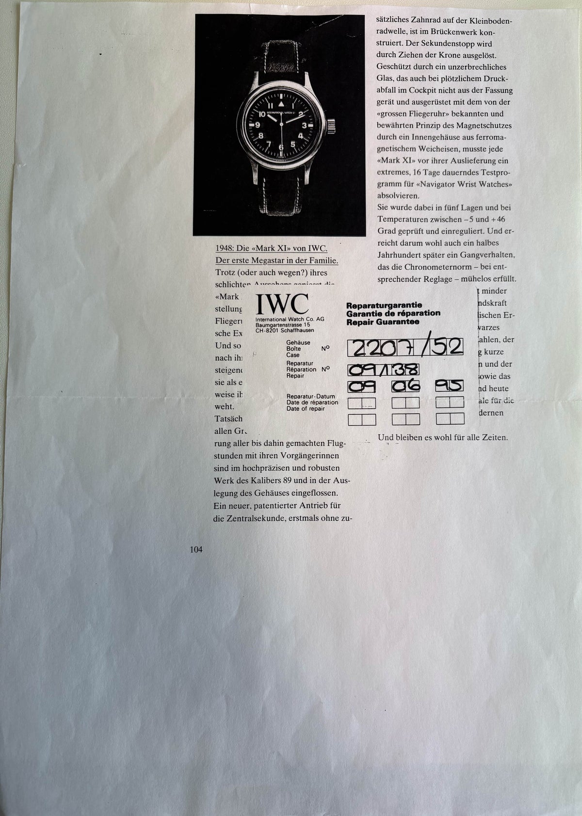 IWC MARK XI