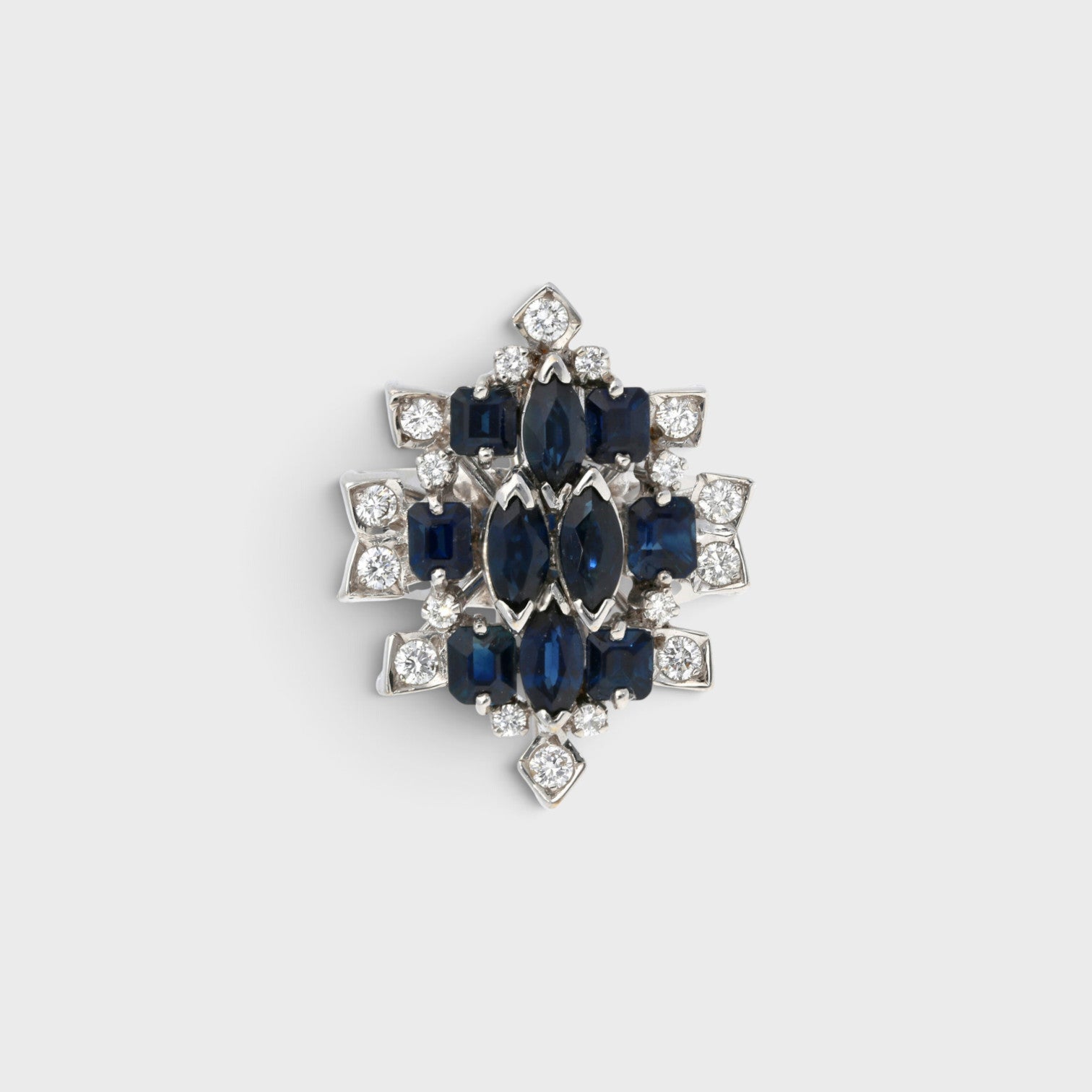 Saphir-Brillant Ring