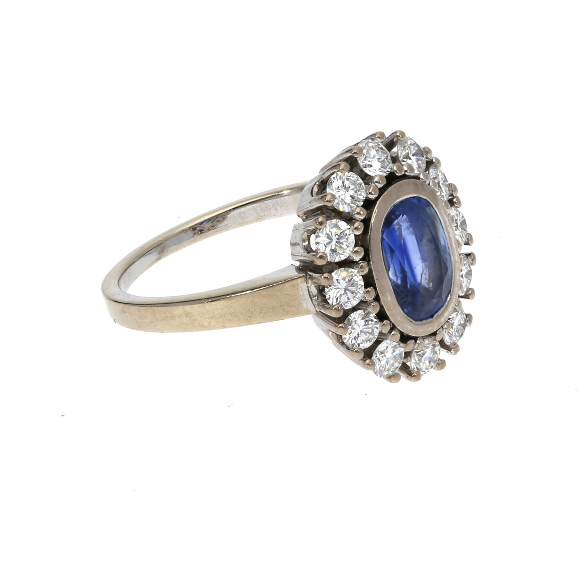 Saphir-Brillant Ring