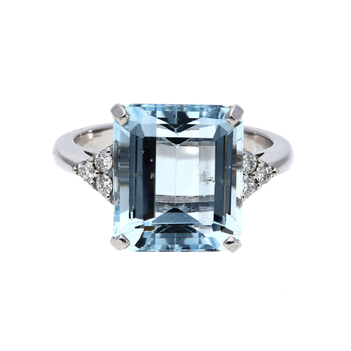 Aquamarin-Brillant Ring