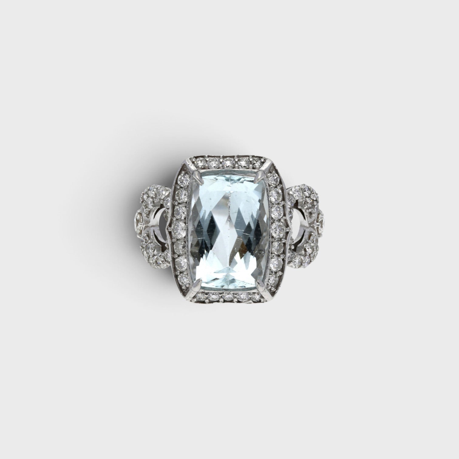 Aquamarin-Brillant Ring