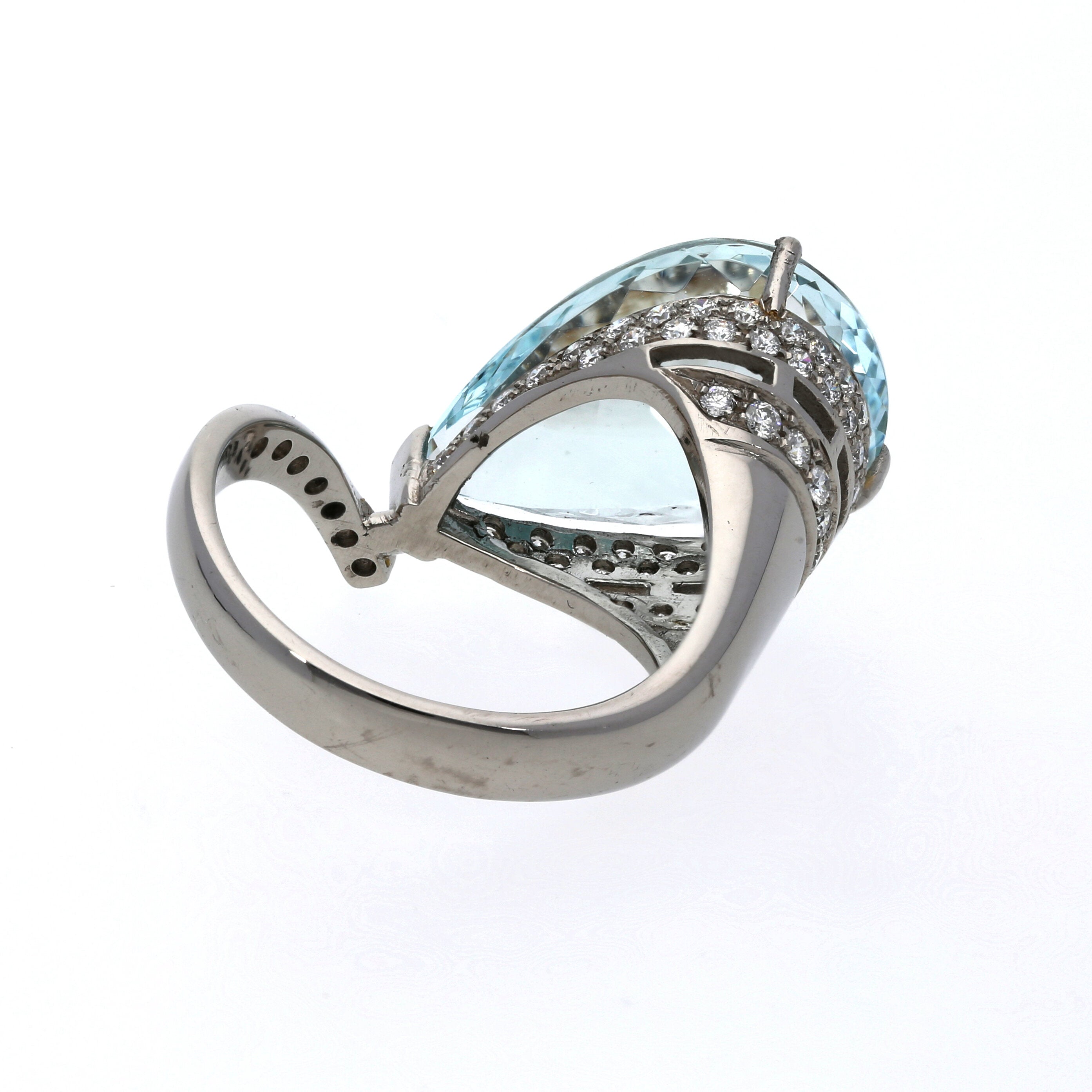 Aquamarin-Brillant Ring