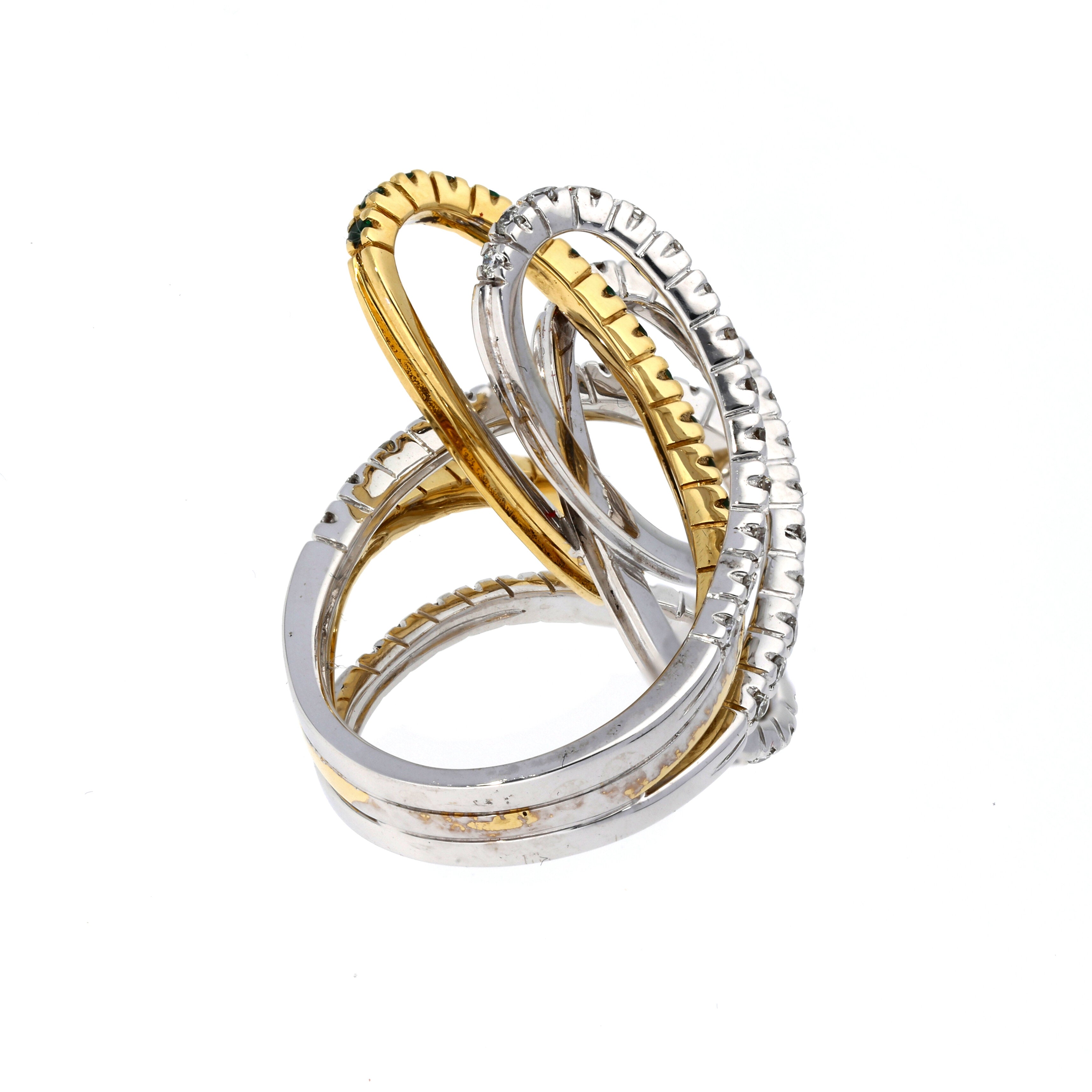 Smaragd-Diamant Ring