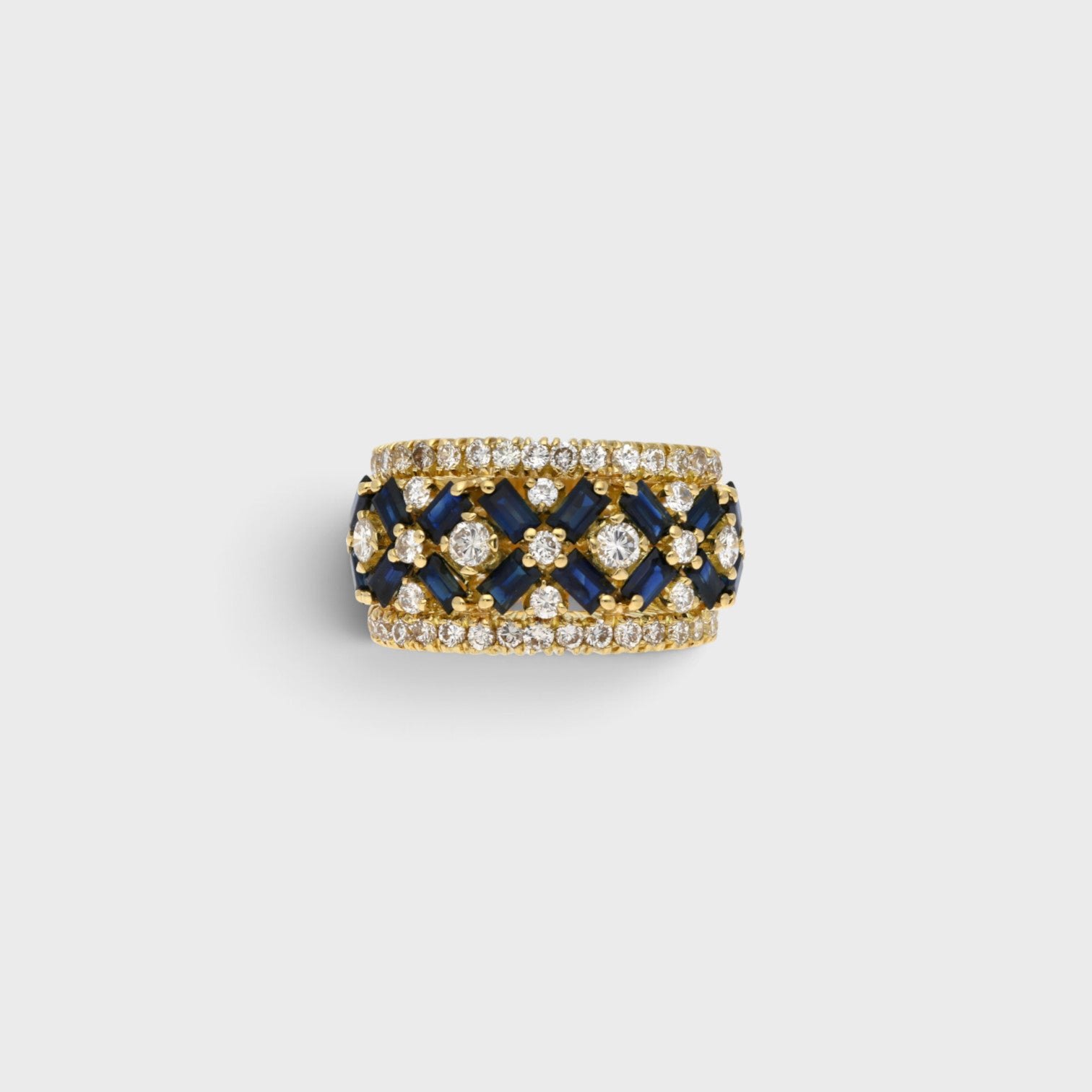 Saphir-Diamant Ring
