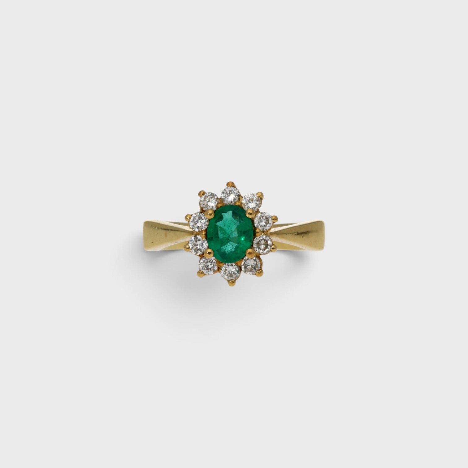Smaragd-Diamant Ring