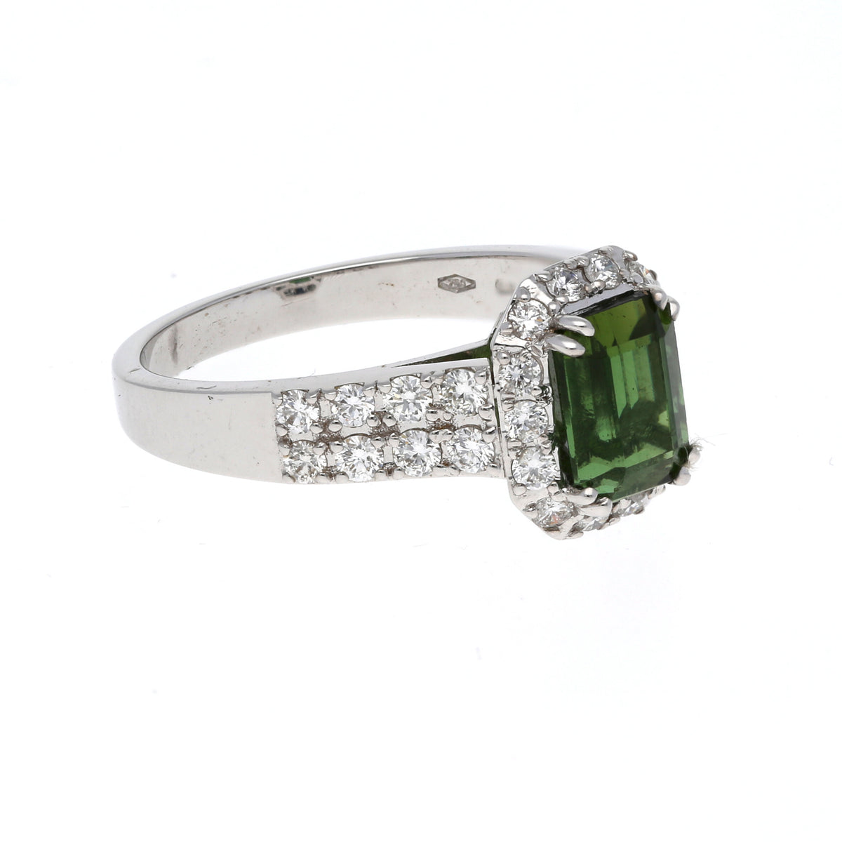 Turmalin-Diamant-Ring