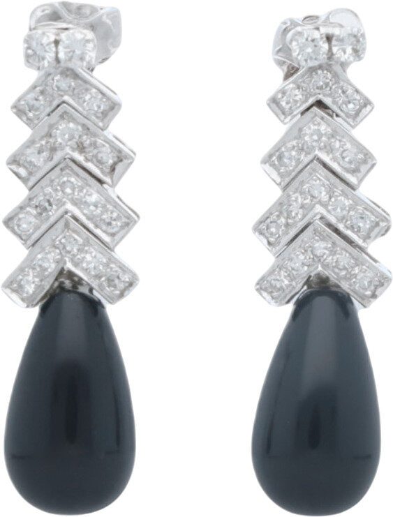 Diamant Onyx Ohrhänger