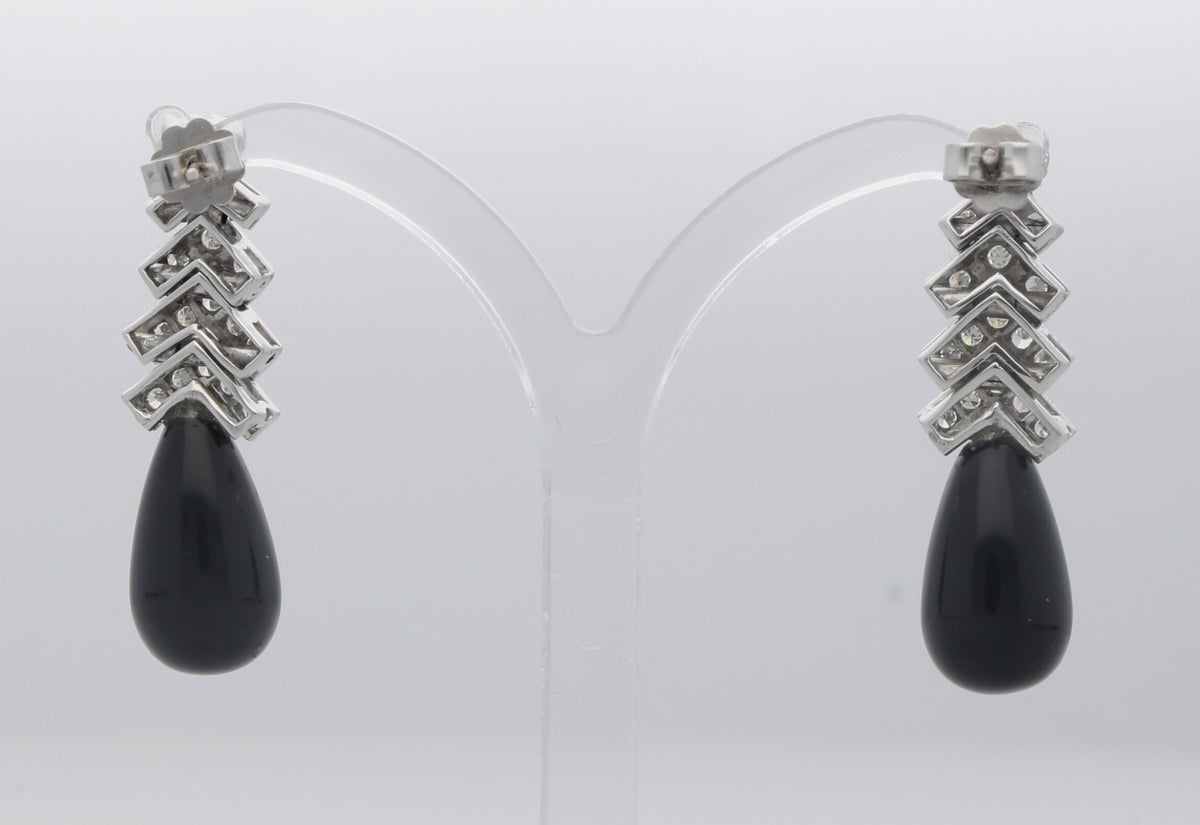 Diamant Onyx Ohrhänger