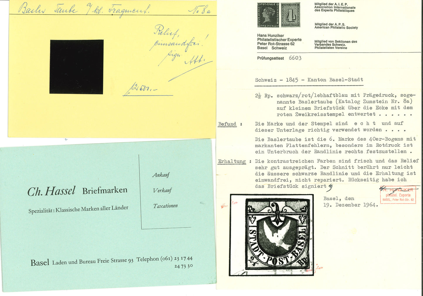 Schweiz: Basler-Taube 1845