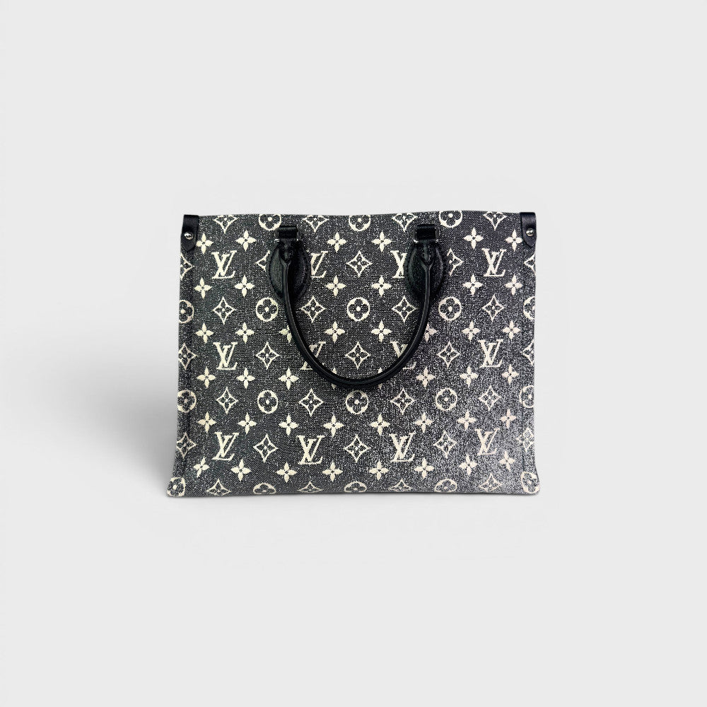 Louis Vuitton On The Go Jacquard Denim Black