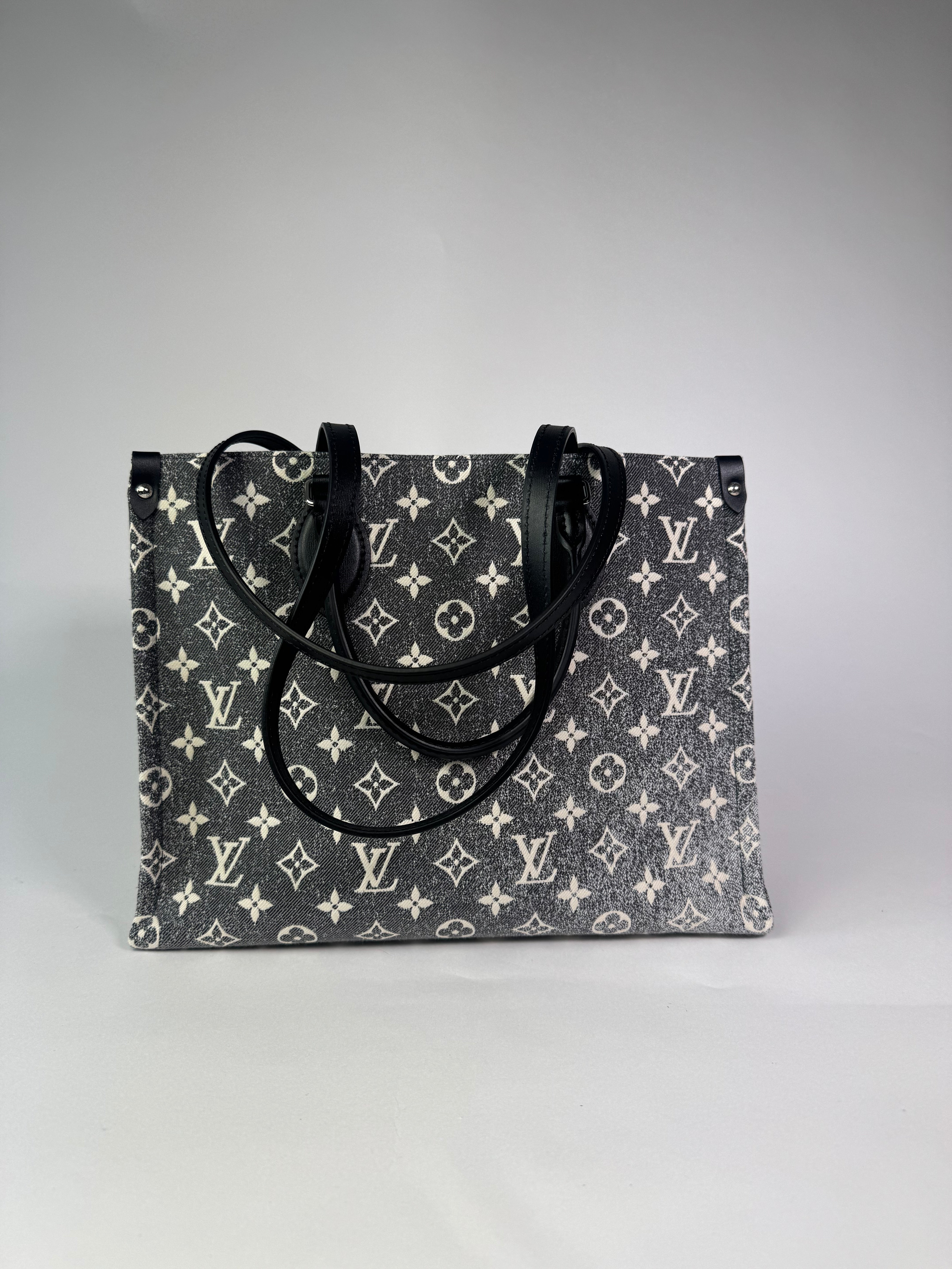 Louis Vuitton On The Go Jacquard Denim Black