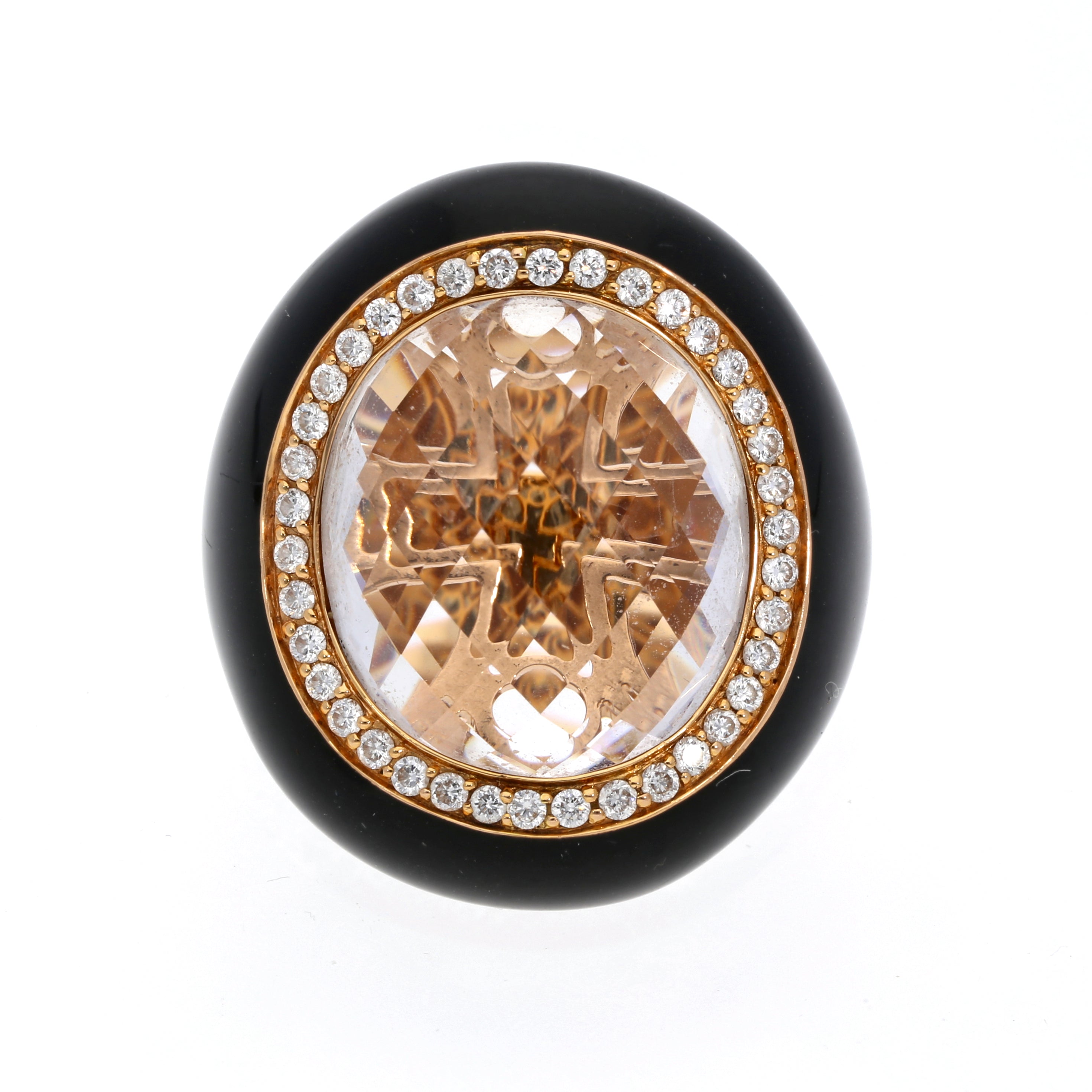 Morganit-Diamant Ring