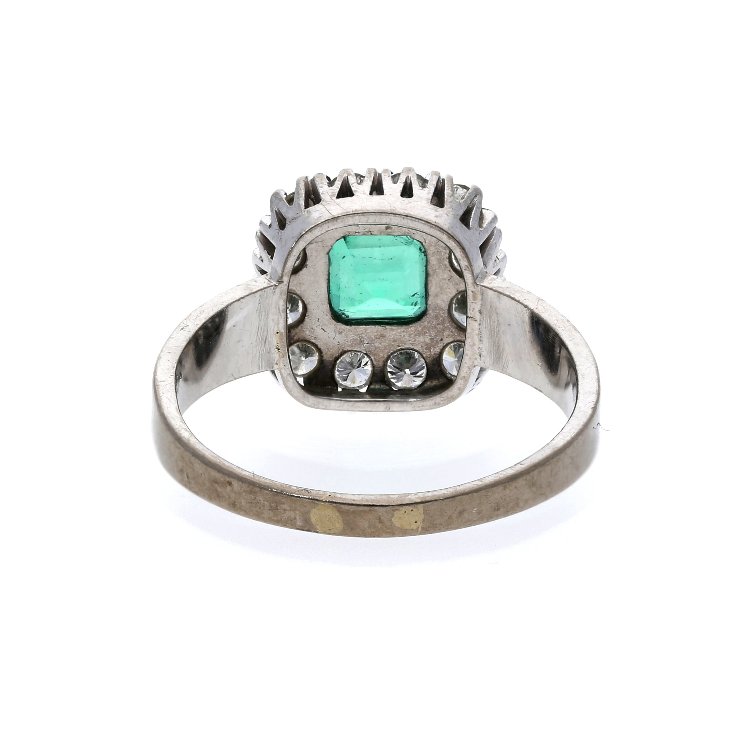 Smaragd Brillant Entourage Ring