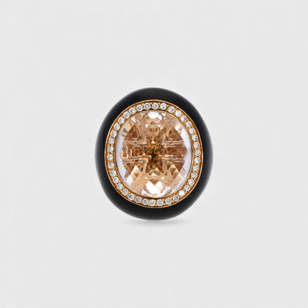 Morganit-Diamant-Ring