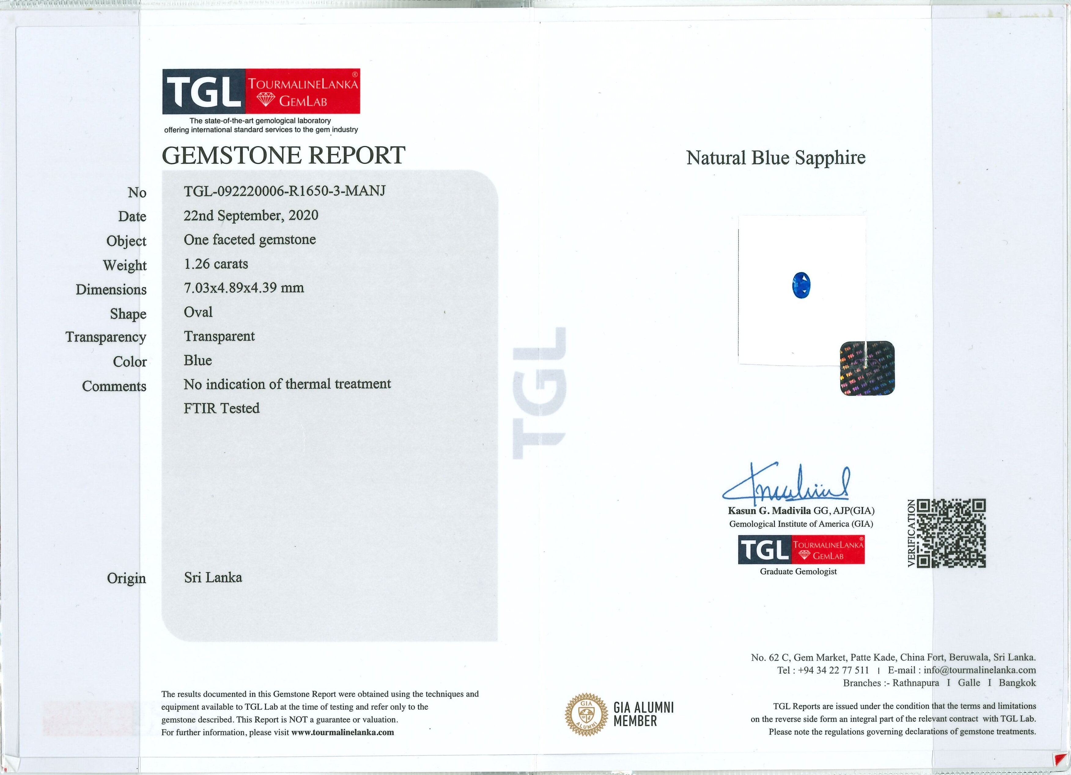 Saphir Brillant Ring