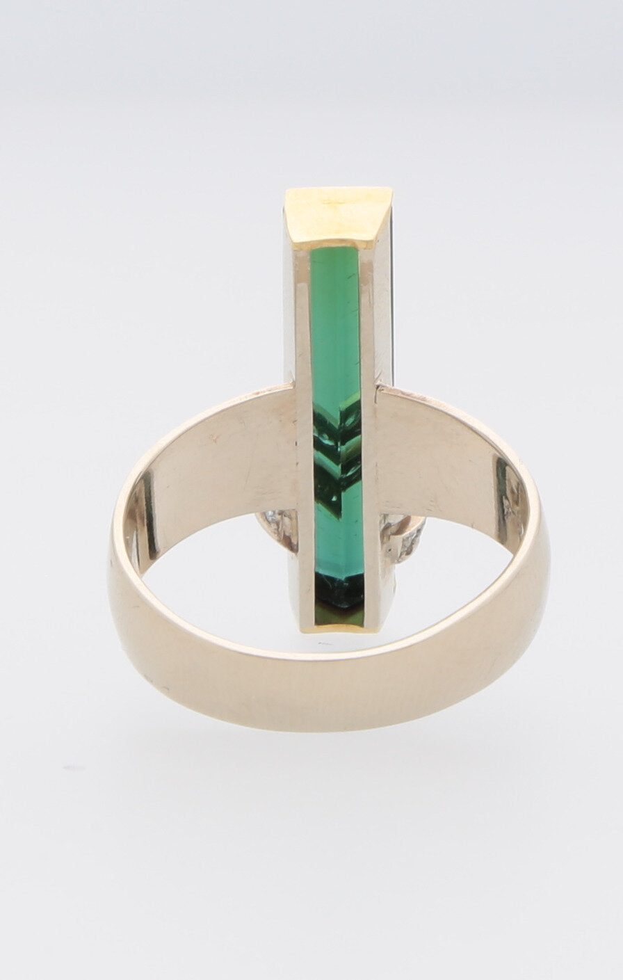 Turmalin-Diamant Ring