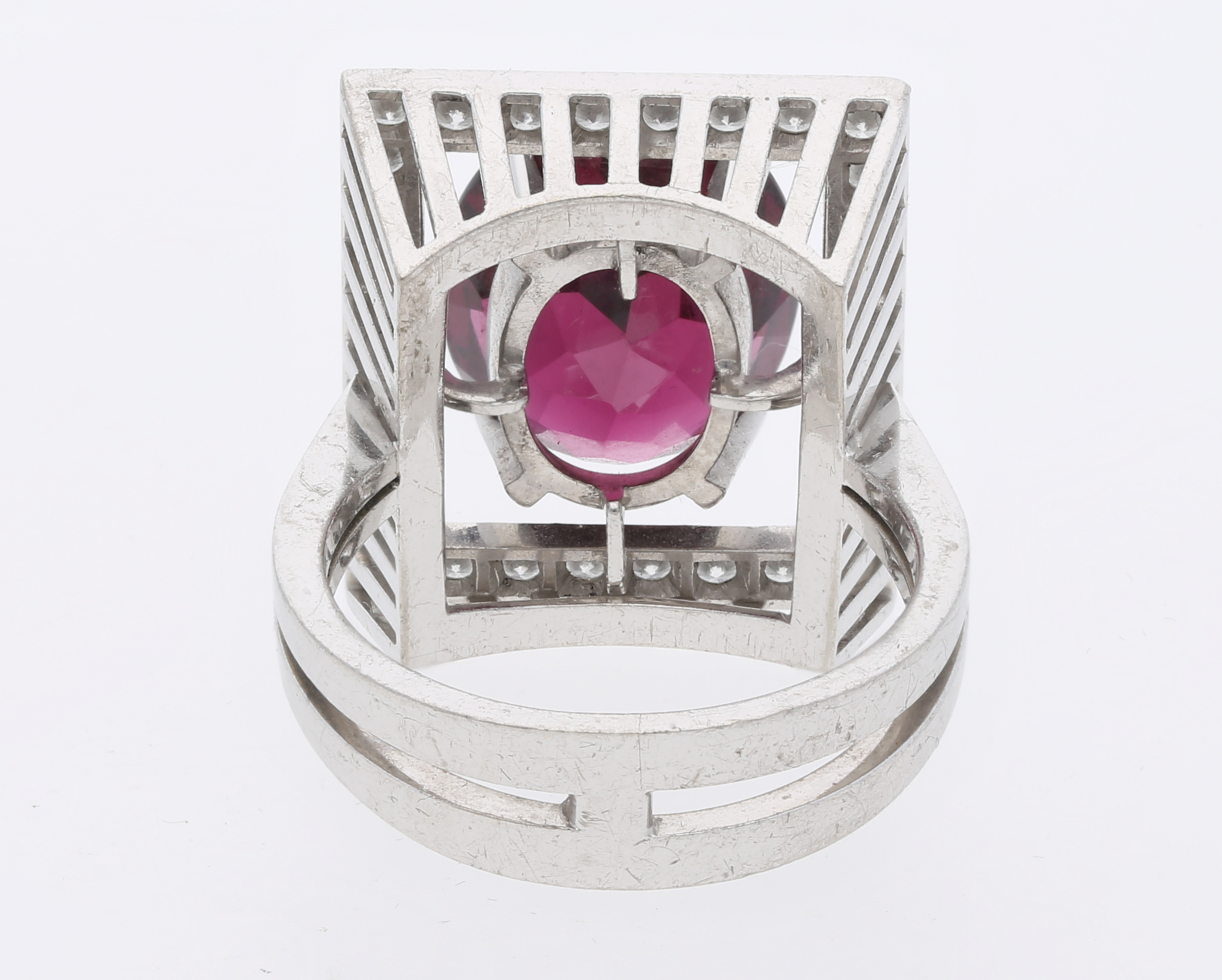 Rhodolith-Diamant-Ring