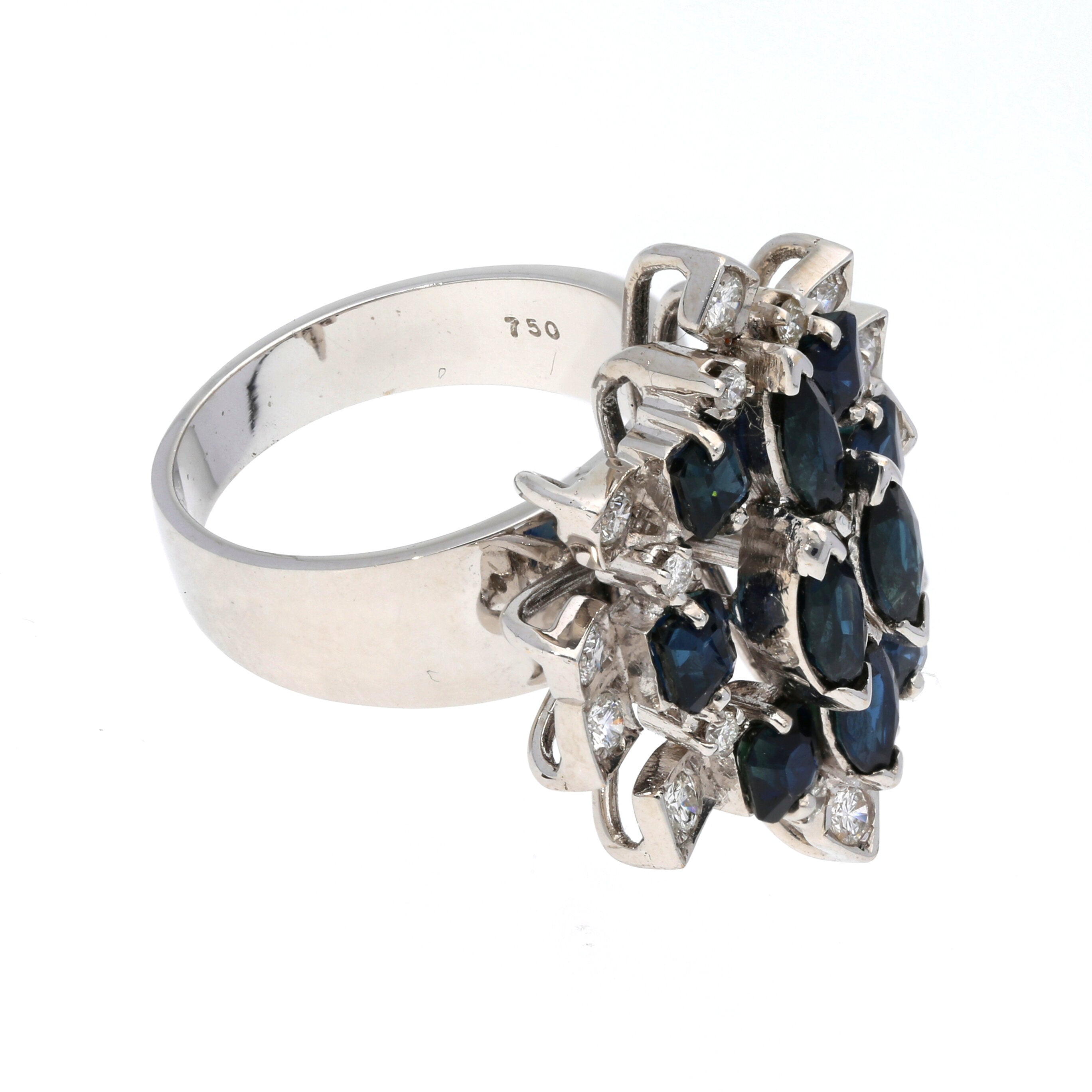 Saphir-Brillant Ring