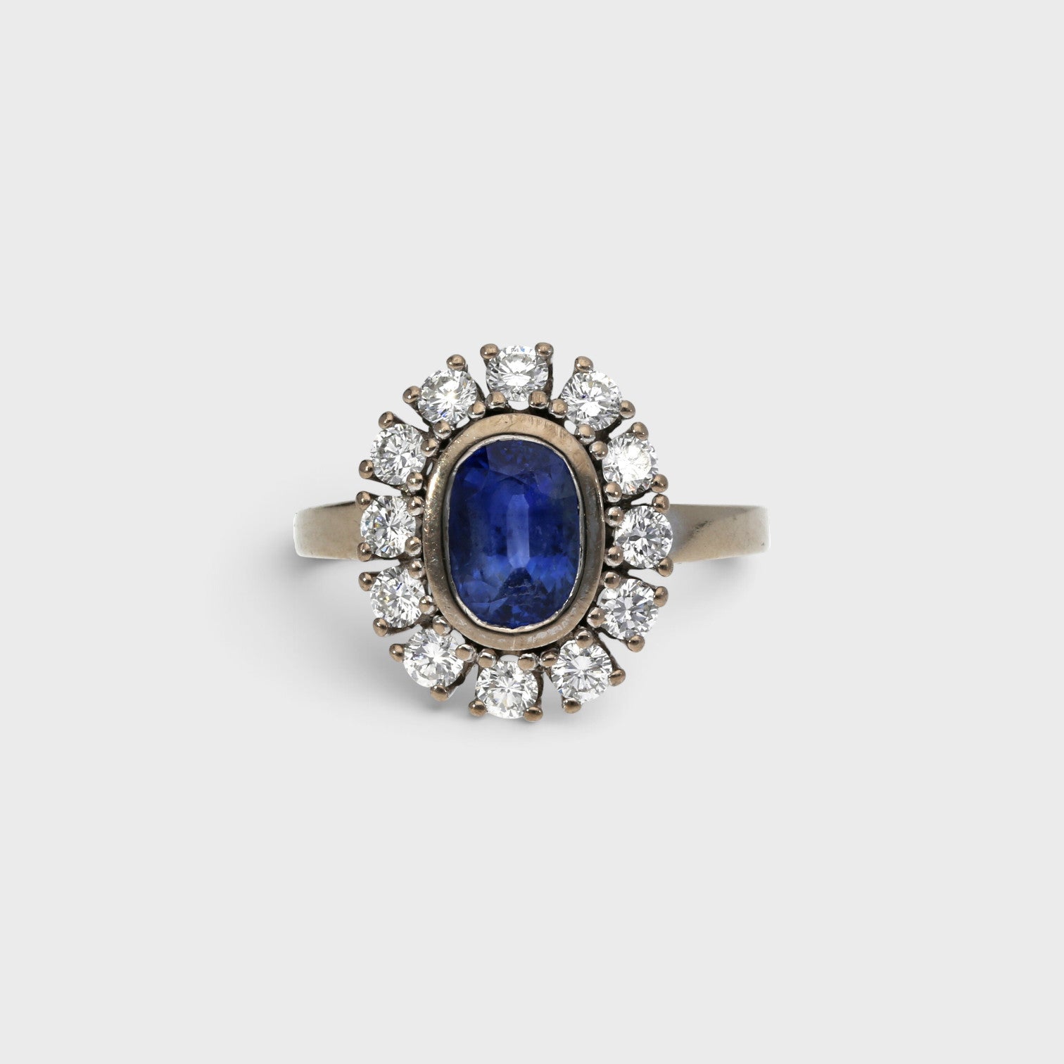 Saphir-Brillant Ring