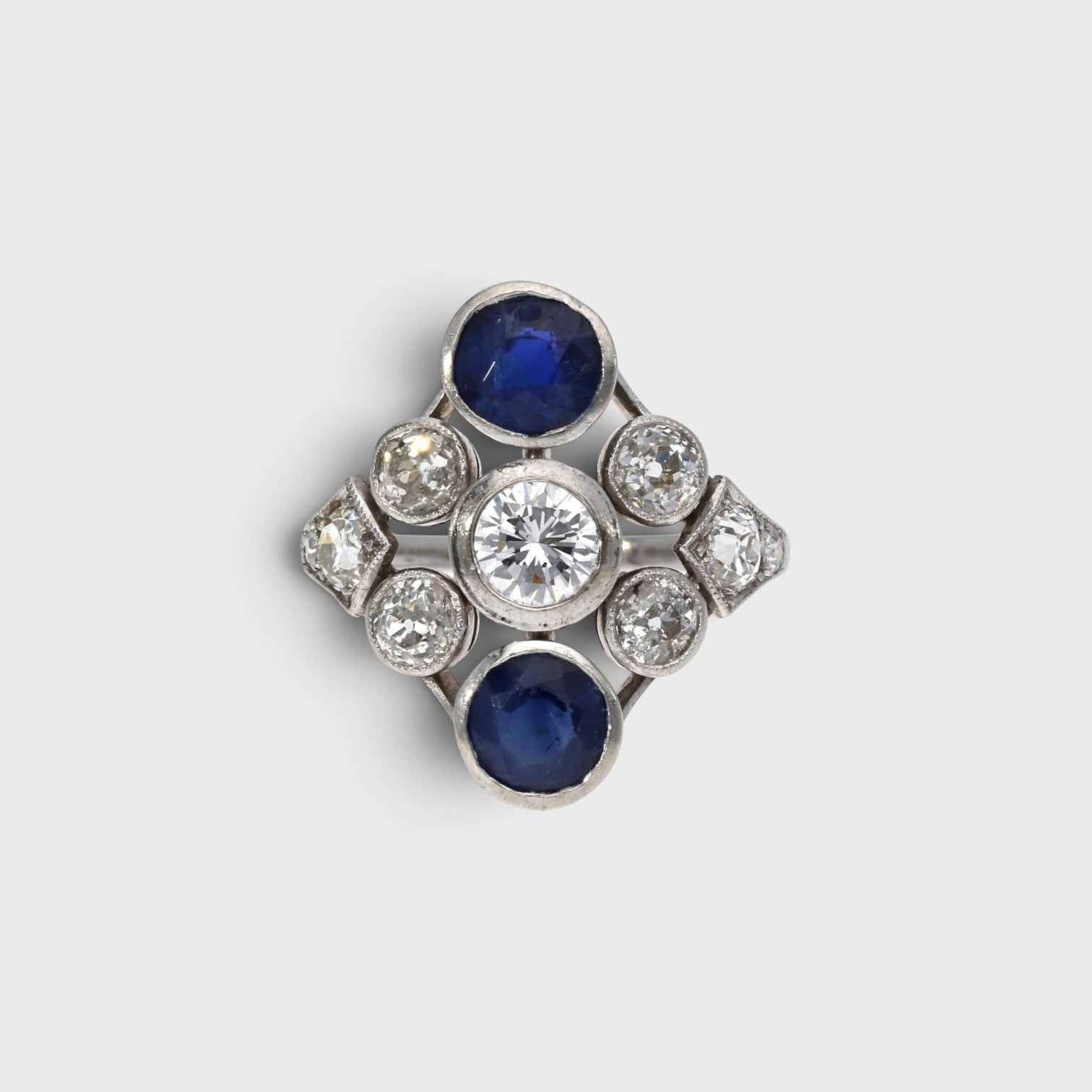 Saphir-Brillant Ring