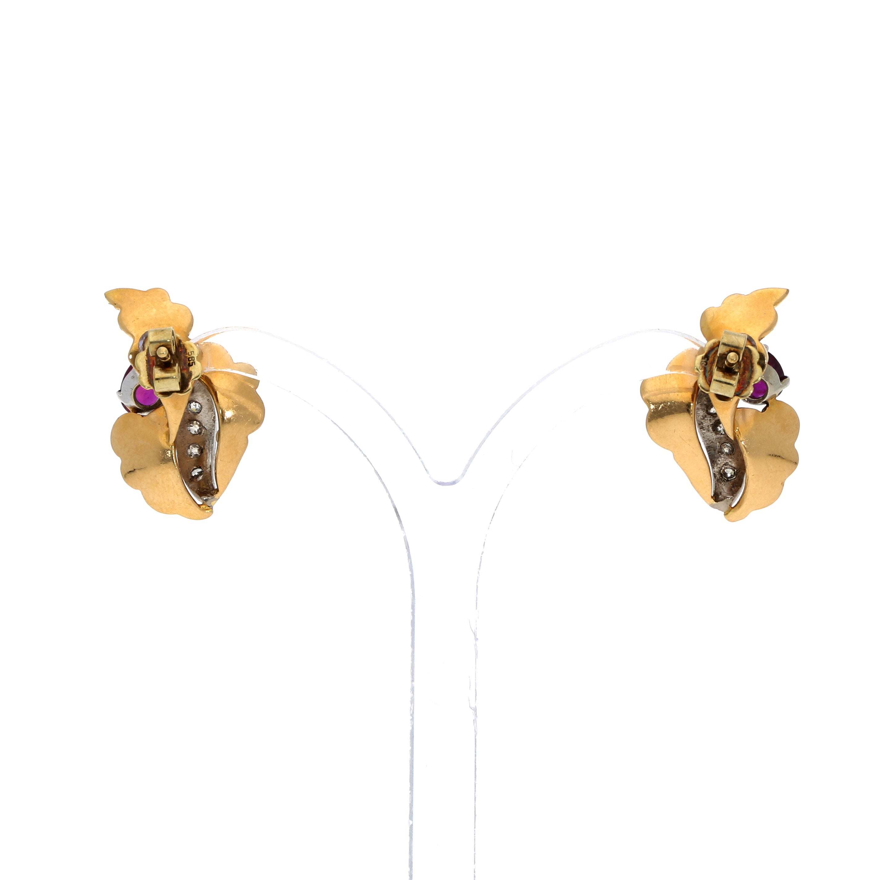 Rubin-Perlen-Diamant Ohrstecker