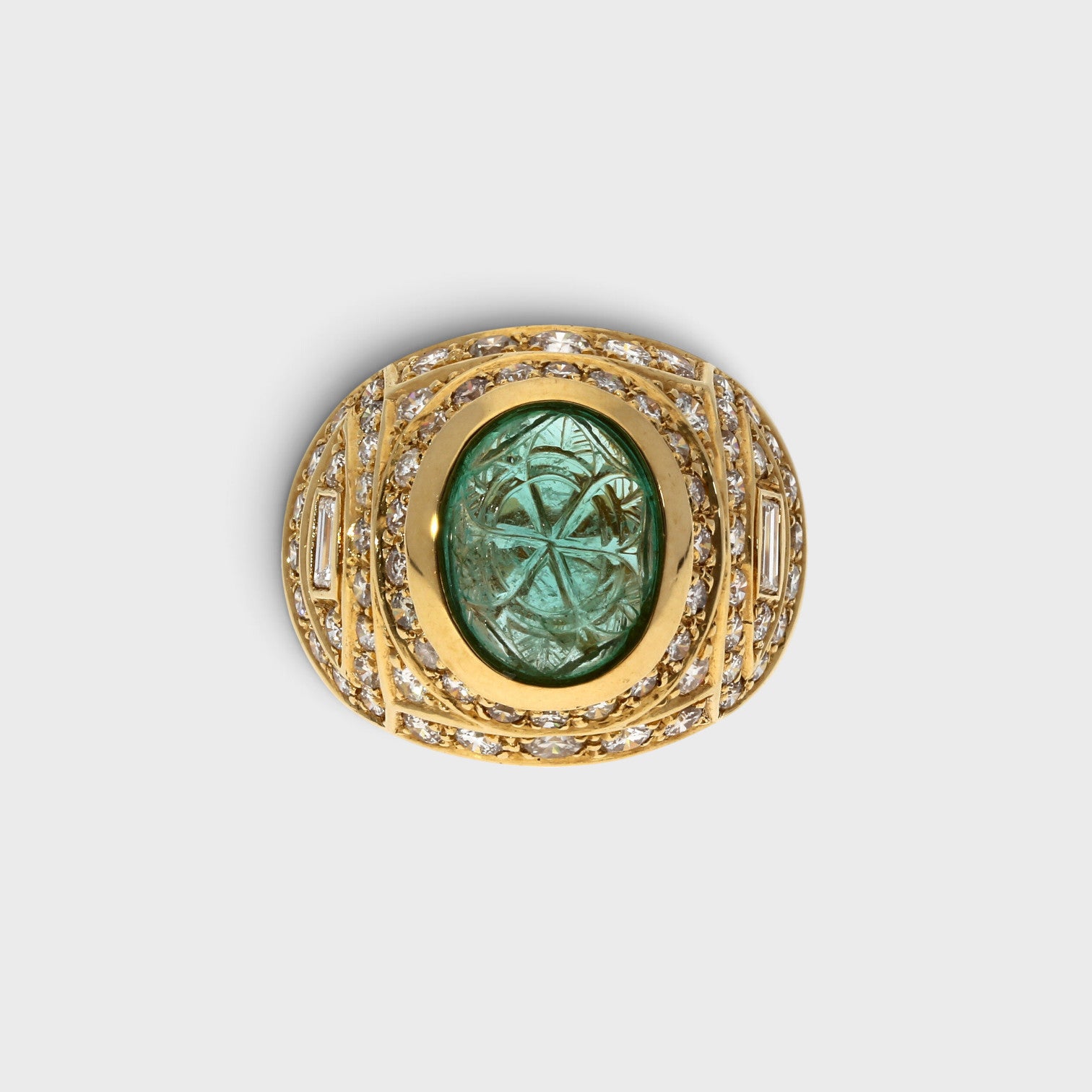 Smaragd-Diamant Ring