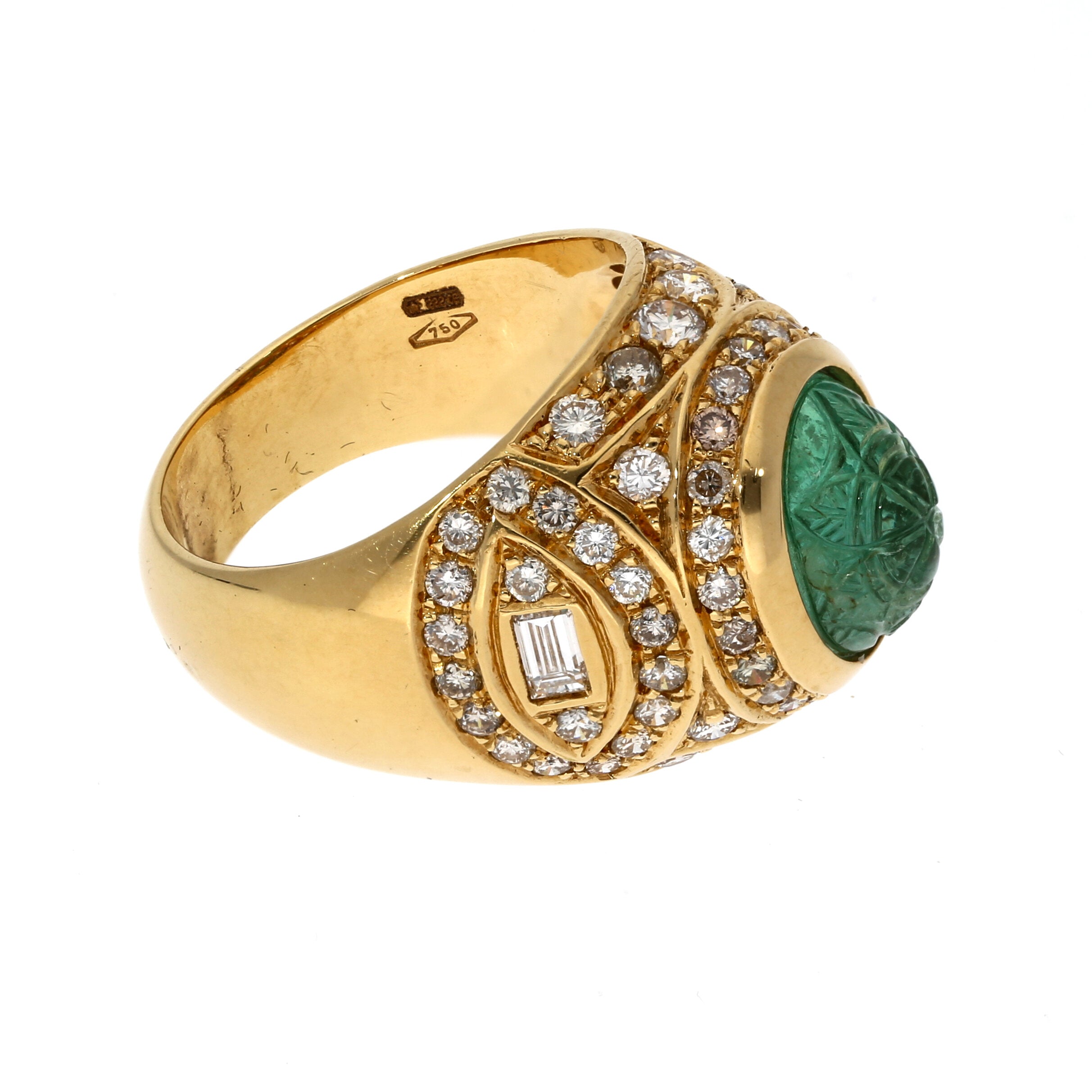 Smaragd-Diamant Ring