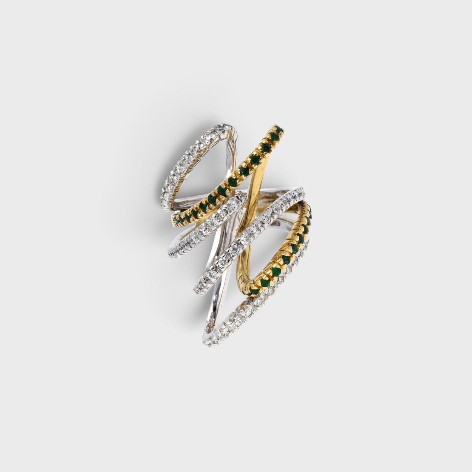 Smaragd-Diamant Ring