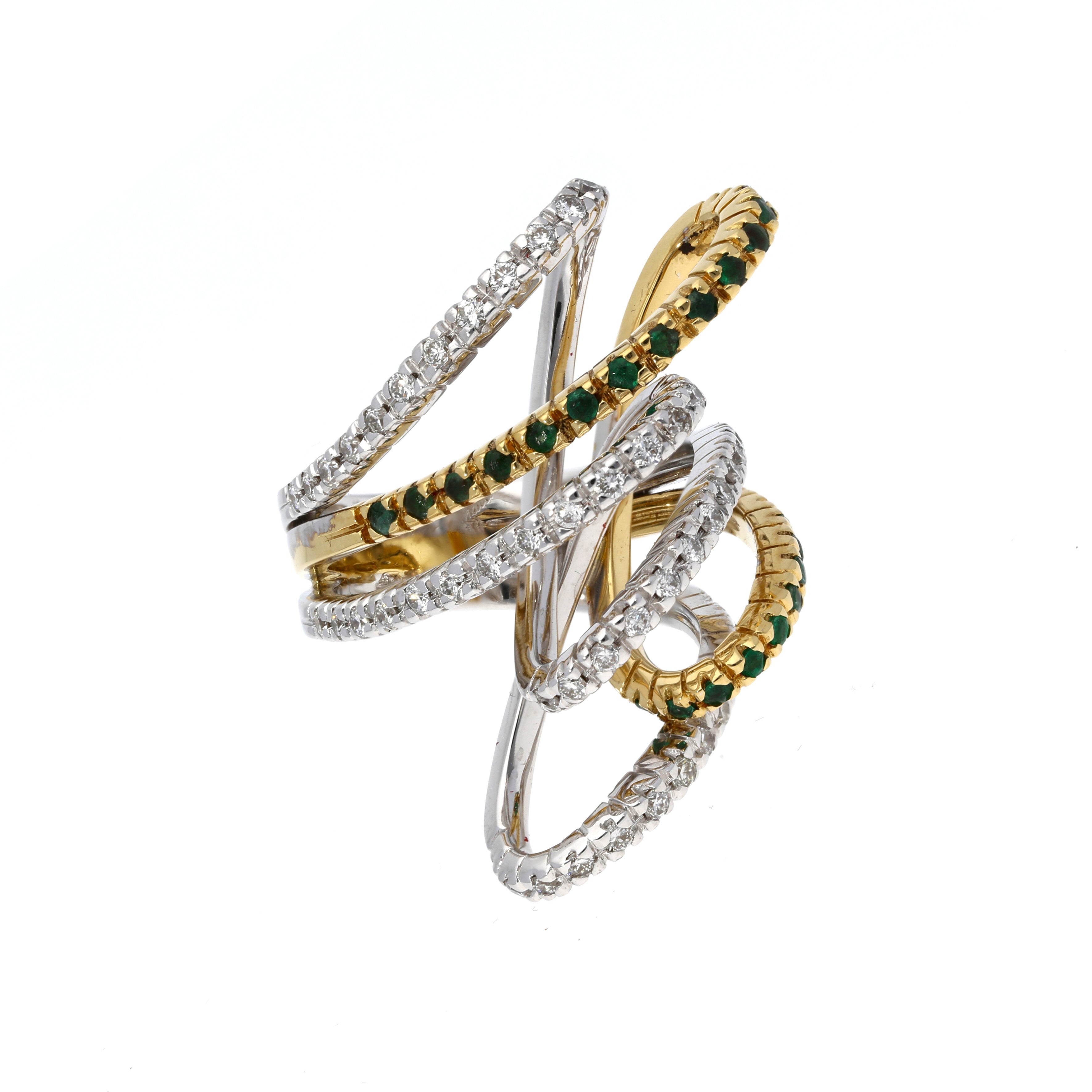 Smaragd-Diamant Ring