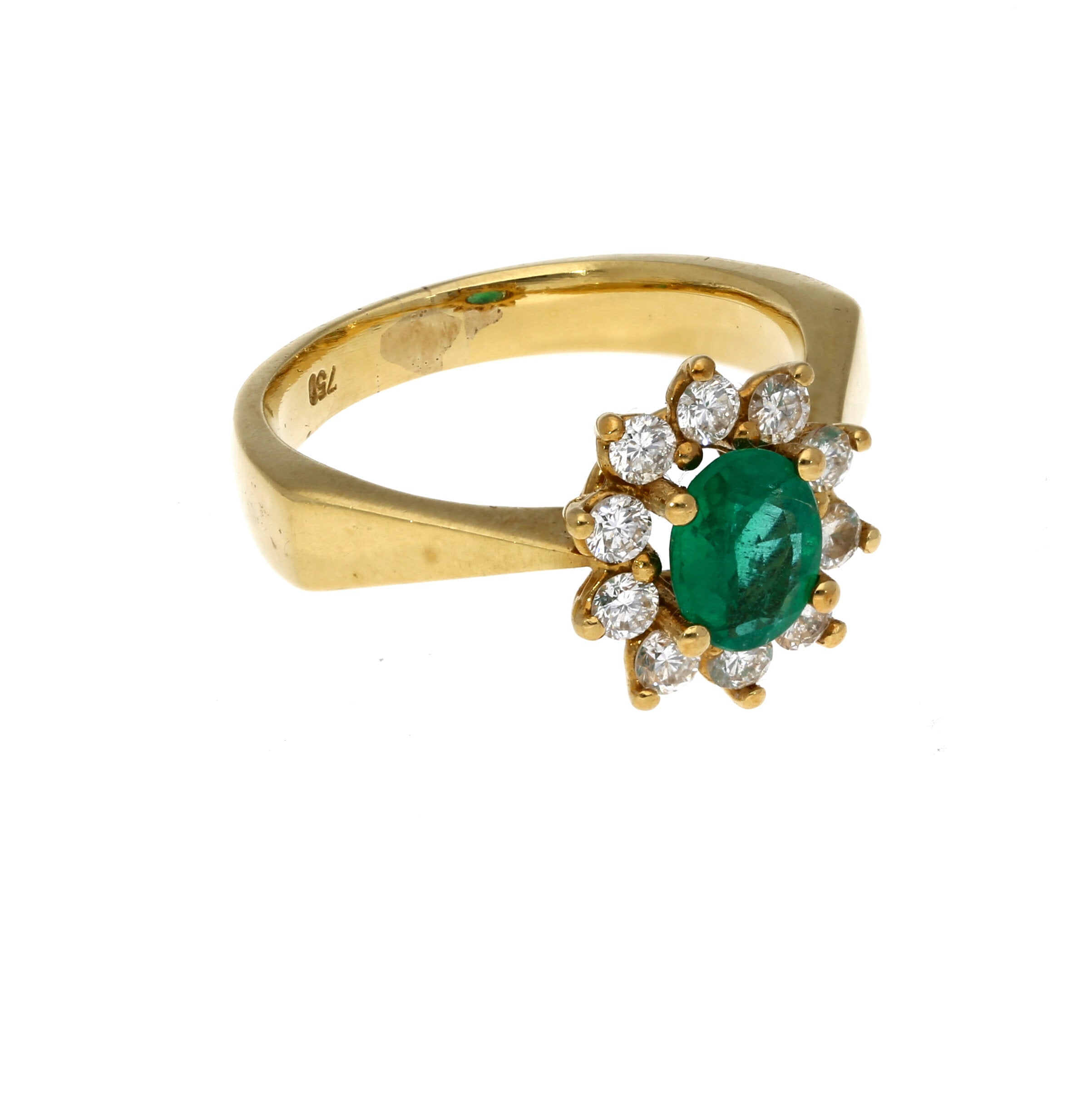 Smaragd-Diamant Ring