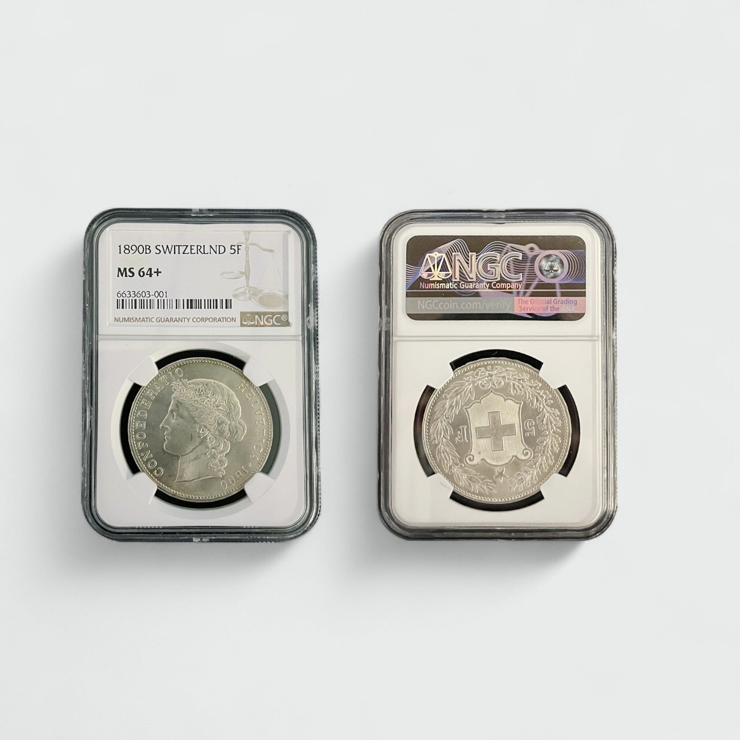 Schweiz, 5 Franken 1890 B