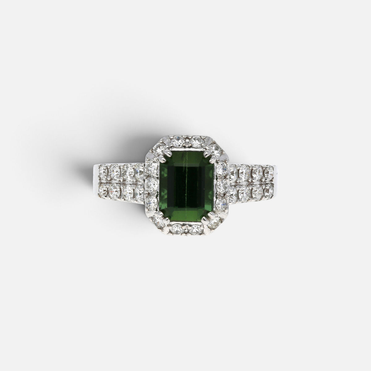 Turmalin-Diamant-Ring