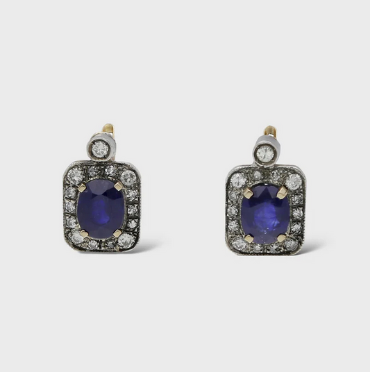 Saphir-Diamant-Ohrschmuck