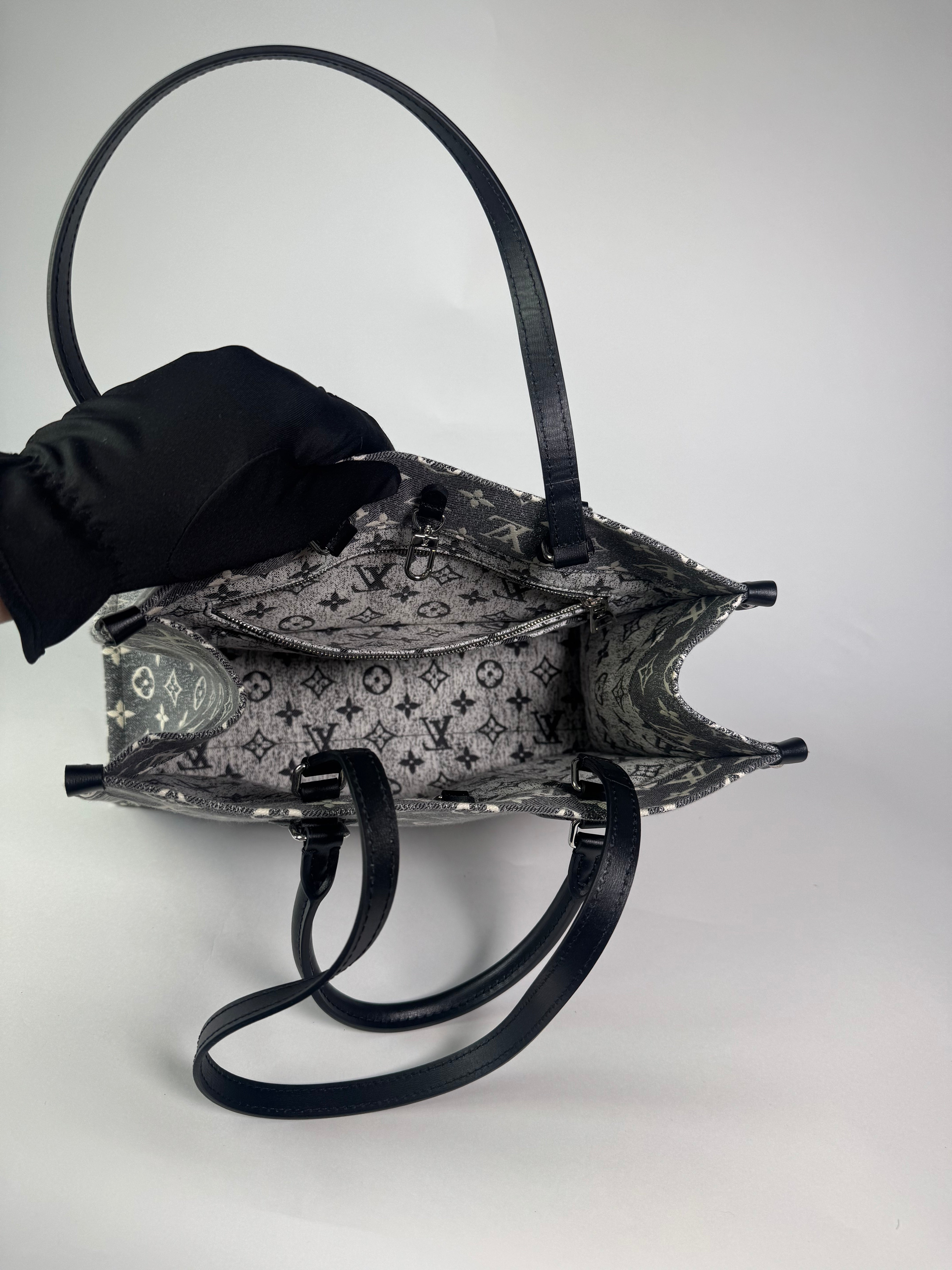 Louis Vuitton On The Go Jacquard Denim Black