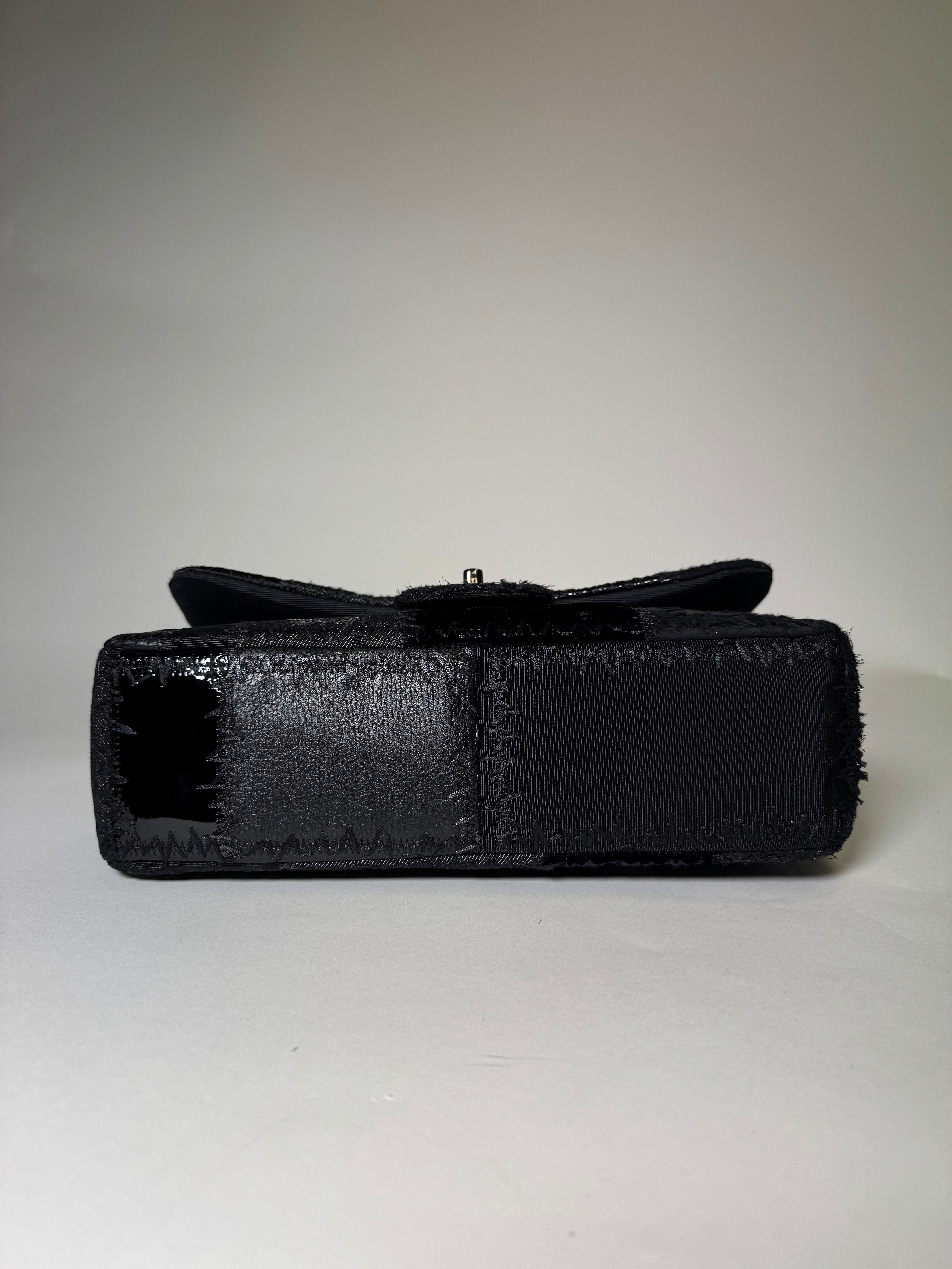 Chanel Black Tweed Flap Bag