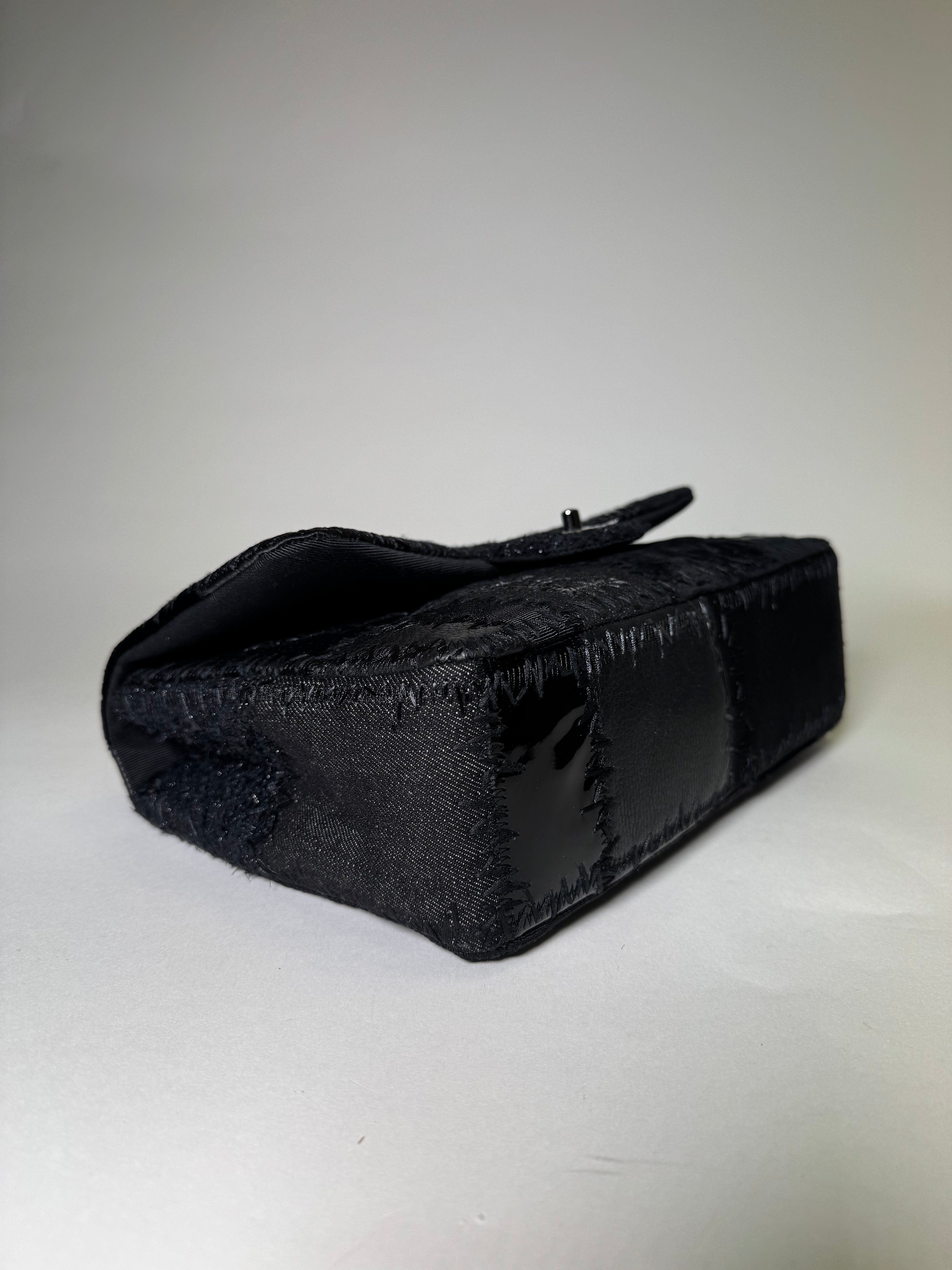 Chanel Black Tweed Flap Bag