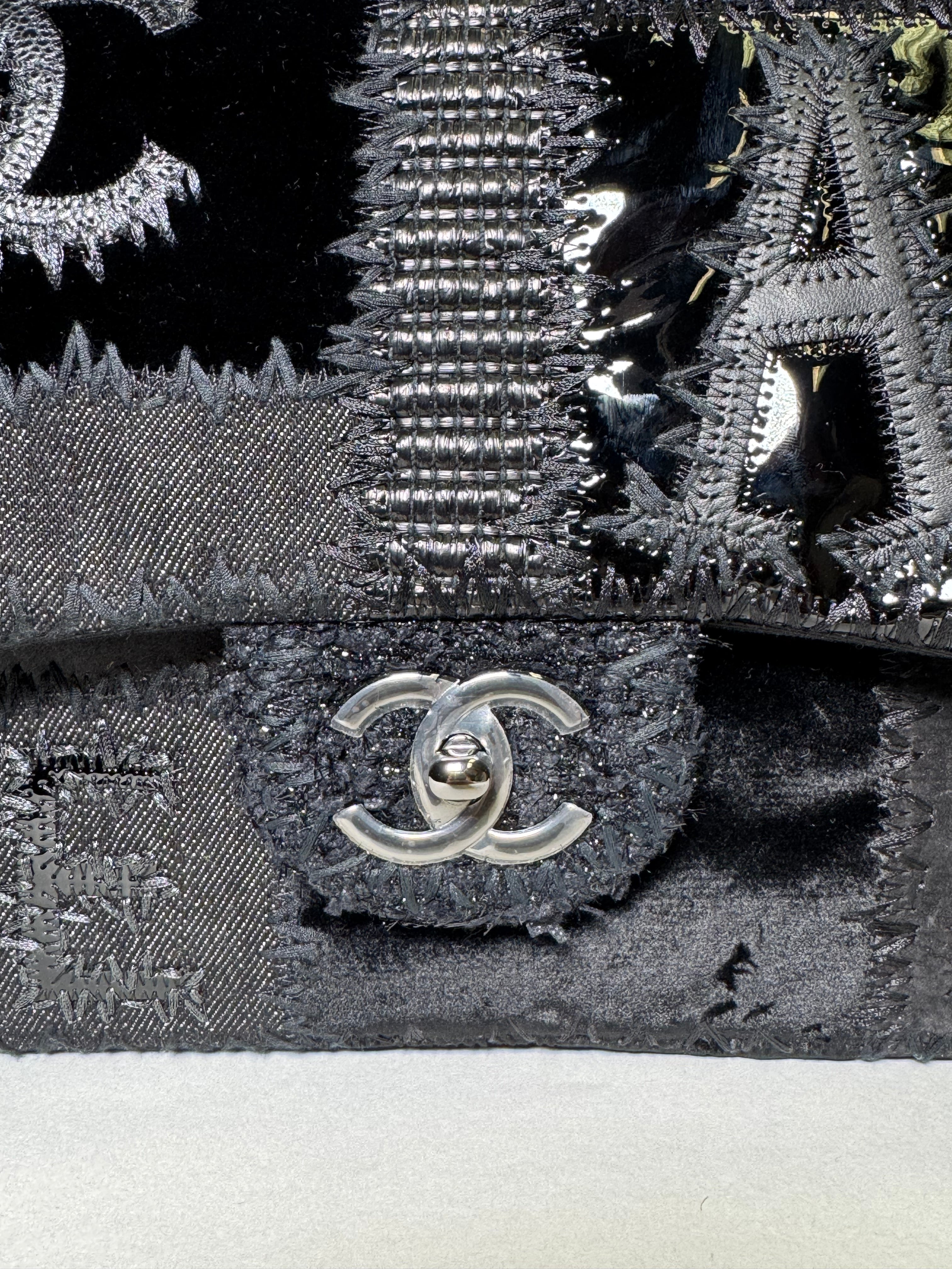 Chanel Black Tweed Flap Bag