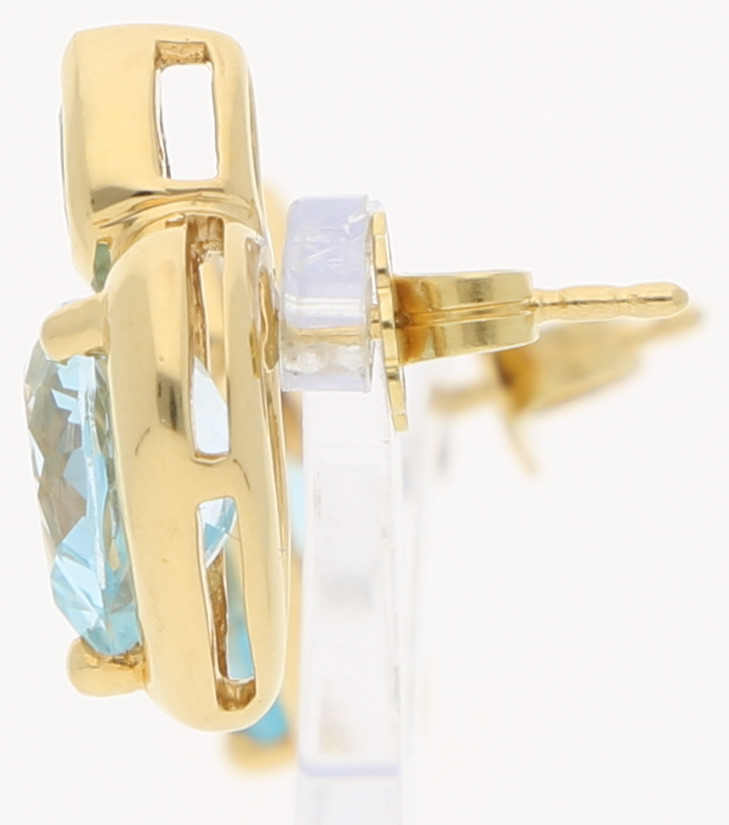Aquamarin-Saphir Ohrstecker
