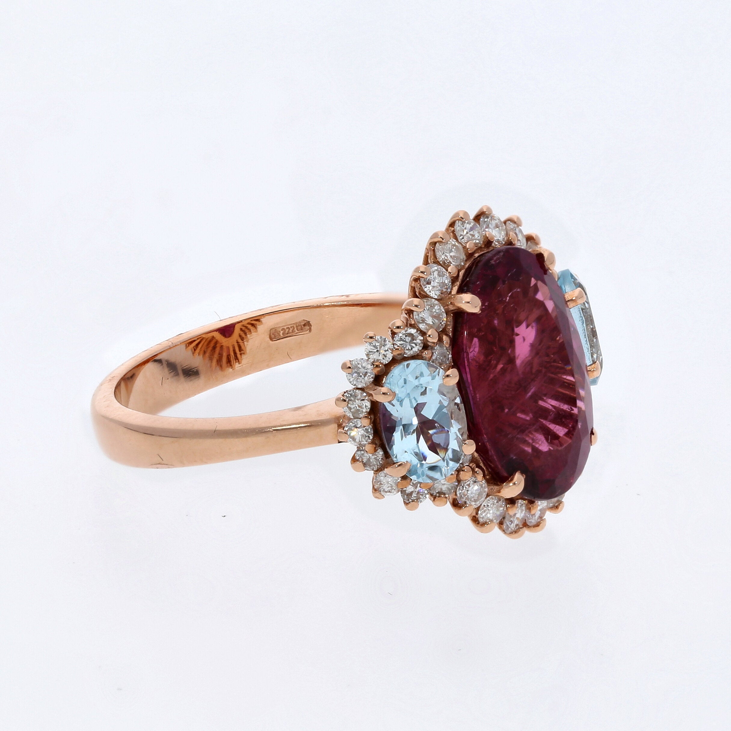 Turmalin-Aquamarin Ring
