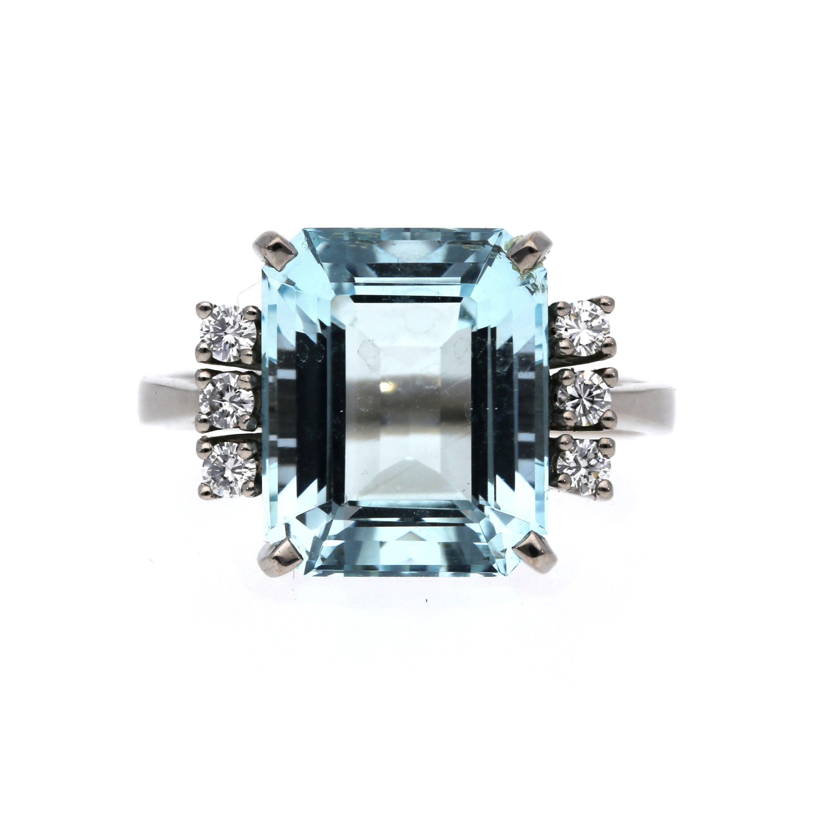 Aquamarin-Brillant Ring