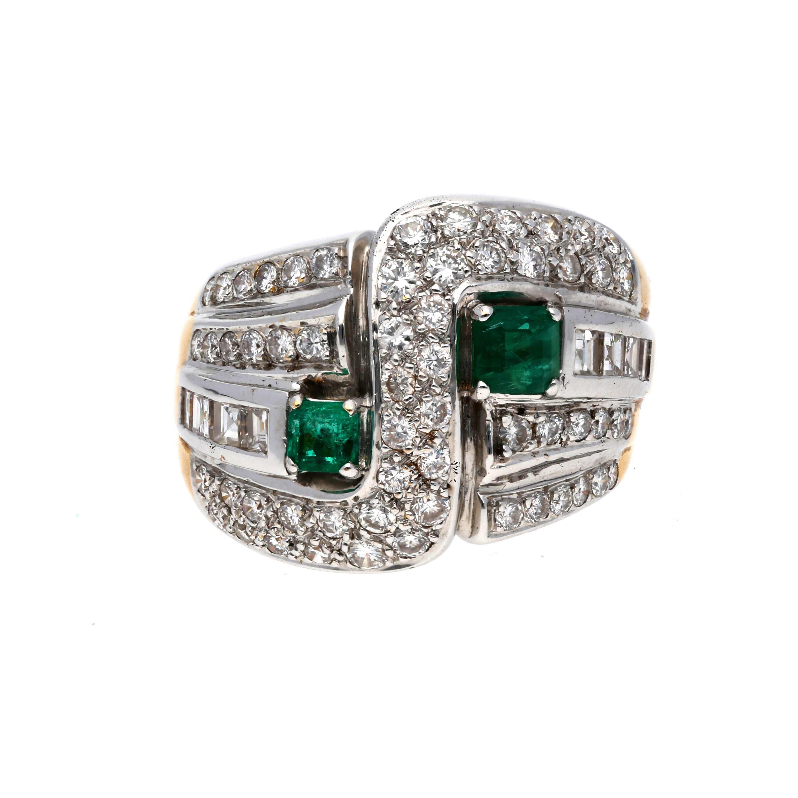 Smaragd-Diamant Ring