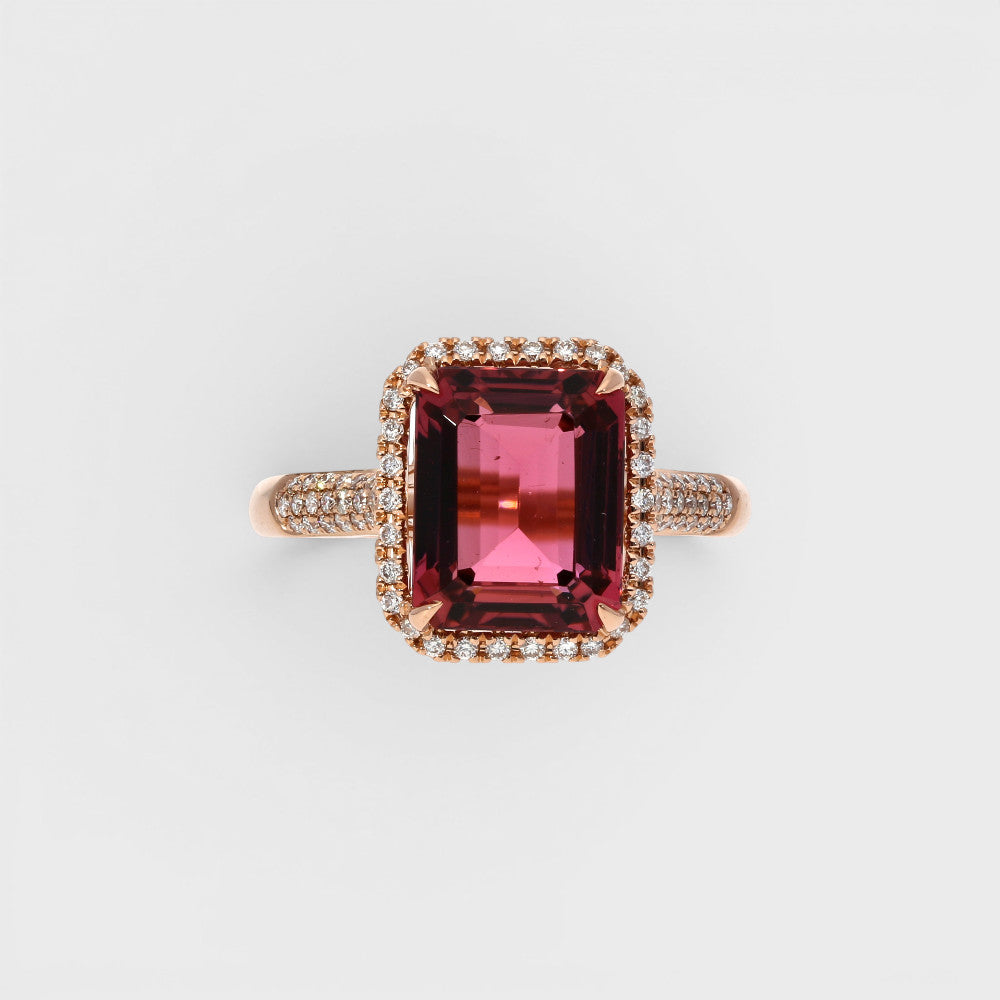 Turmalin-Brillant Ring