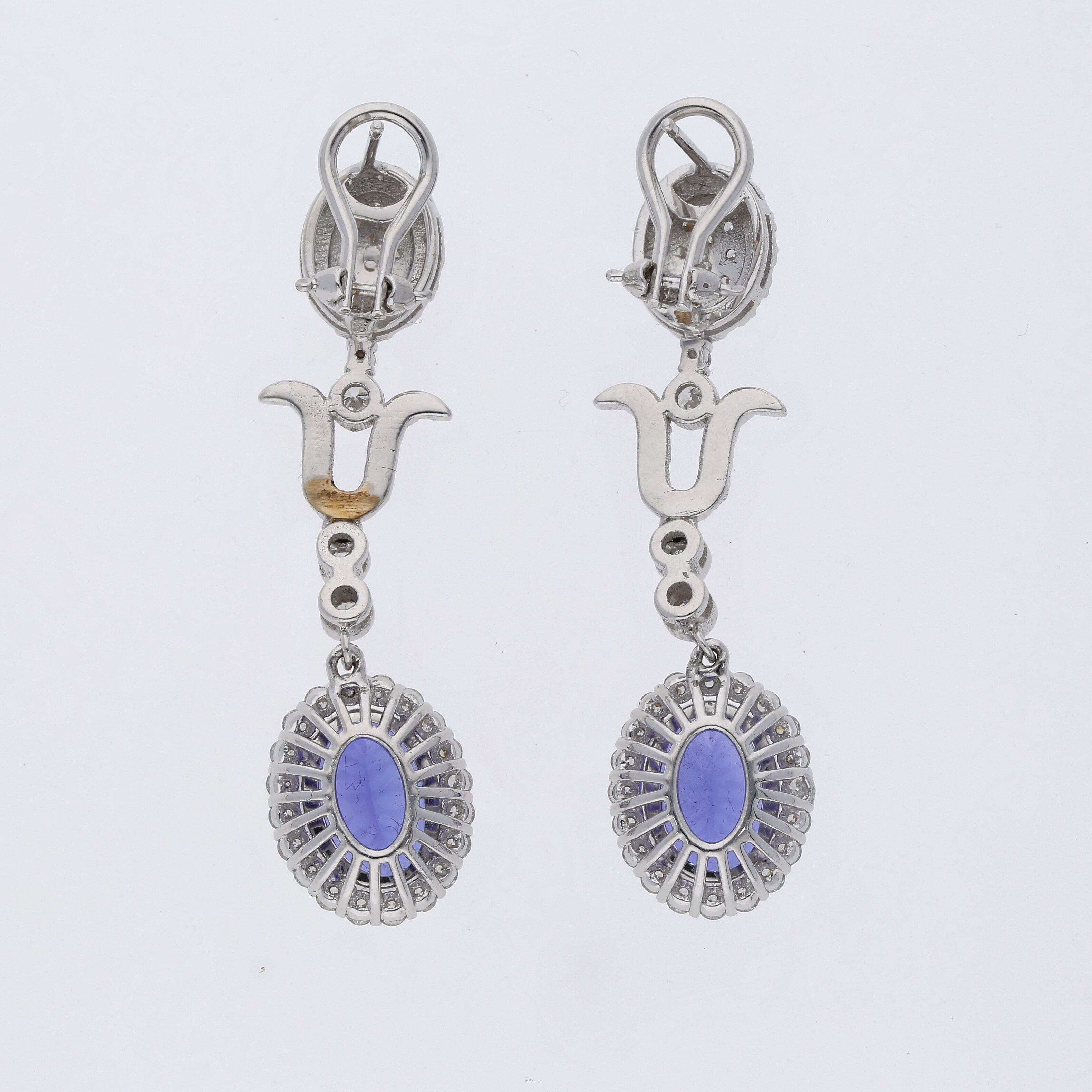 Tansanit-Brillant Ohrschmuck